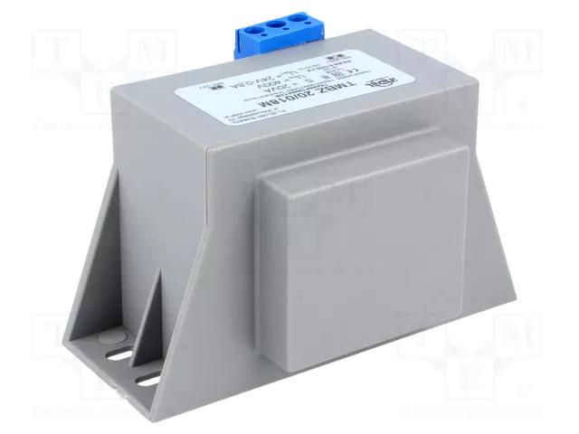 Transformer: encapsulated; 20VA; 400VAC; 24V; 0.83A; screw type INDEL TMBZ20/018M