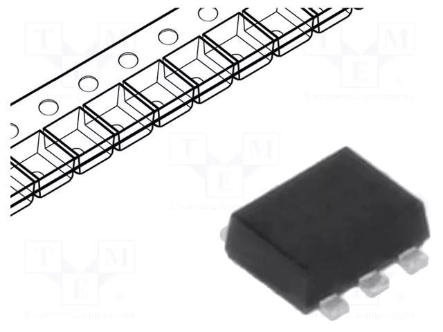 Transistor: NPN x2; bipolar; 45V; 0.1A; 300mW; SOT666 NEXPERIA BC847BV.115