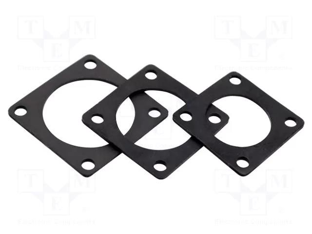 Socket gasket; flange (4 holes); size 10; 77.5x27mm(x2); RT360 AMPHENOL RTFD10B