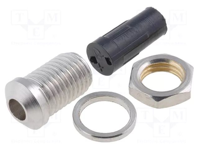 LED holder; 3mm; nickel; convex; with plastic plug TORIVAC RTM-3010-NI
