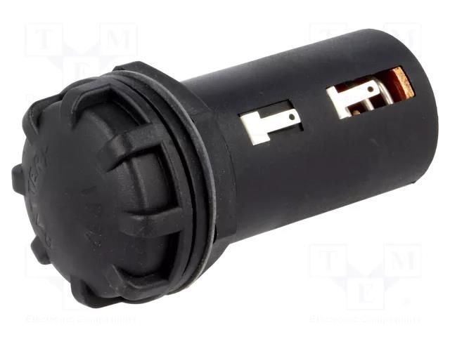 Holder; C,R14; Batt.no: 1; soldering lugs; black; UL94V-0; -30÷70°C BULGIN BXS001/1