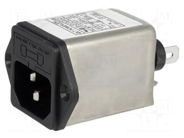 Connector: AC supply; socket; male; Inom: 6A; Ir: 0.8mA; 250VAC YUNPEN ELECTRONIC FYL06T1
