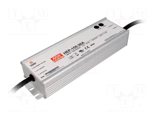 Power supply: switching; for building in,modular; 151.2W; 36VDC MEAN WELL HEP-150-36A