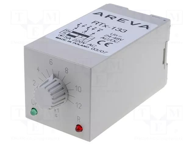 Timer; 1÷12s; DPDT; 230VAC/5A; Usup: 24÷48VAC; 24÷48VDC; RTX133 SCHNEIDER ELECTRIC RTX133-24-12S