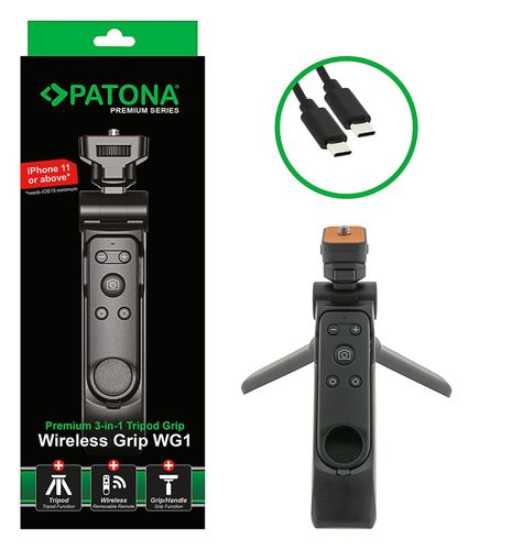 PATONA Premium Vlog Selfie Tripod Wireless Grip WG1, PATONA 4201 4055655253383