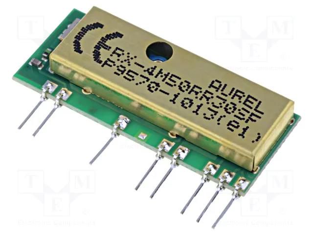 Module: RF; AM receiver; AM,ASK; 433.92MHz; -106dBm; 5VDC; 3mA AUREL RX-4M50RR30SF