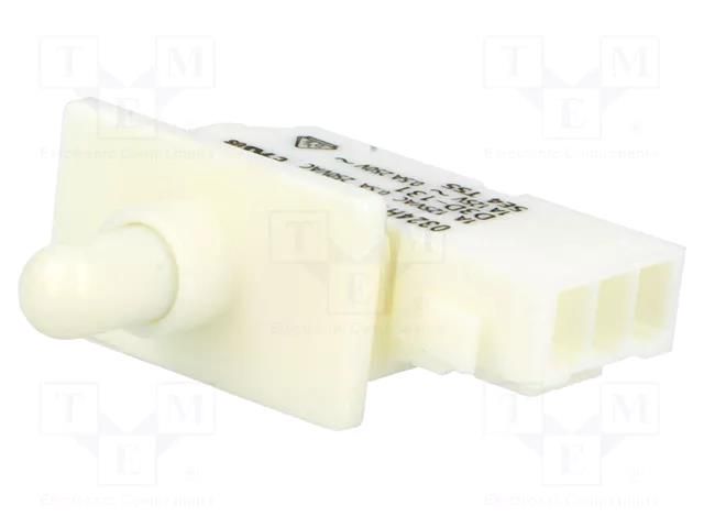 Switch: door; Pos: 2; SPST-NO; 0.5A/250VAC; white; on panel; D3D OMRON Electronic Components D3D-131