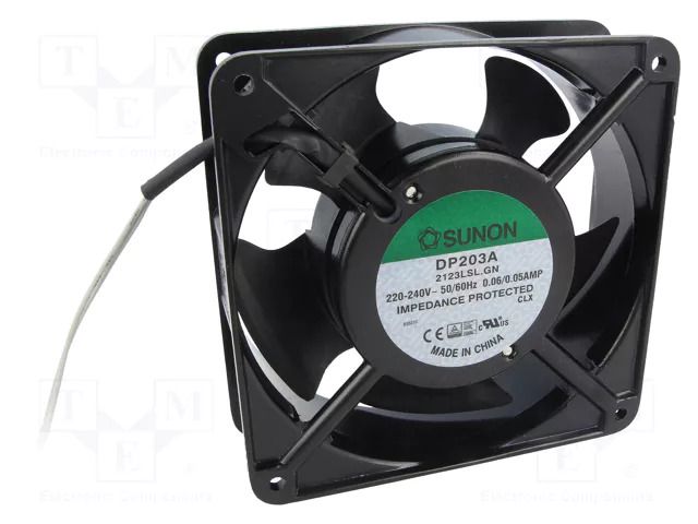 Fan: AC; axial; 230VAC; 120x120x38mm; 119m3/h(±10%); 36dBA; slide SUNON DP203A2123LSL