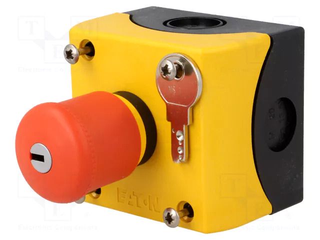 Control cassette; RMQ-Titan; No.of butt: 1; mushroom; IP66; Pos: 2 EATON ELECTRIC M22-PVS/KC11/IY