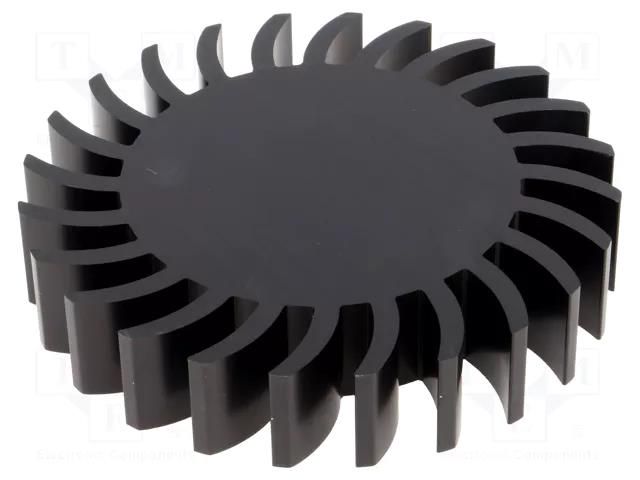 Heatsink; LED; Ø: 105mm; H: 20mm; black FISCHER ELEKTRONIK SK58420