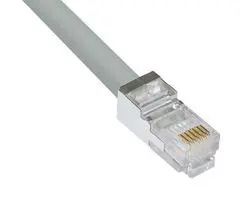 ENET CORD, CAT5E, RJ11 PLUG-PLUG, 2' TRDU45SCR-2