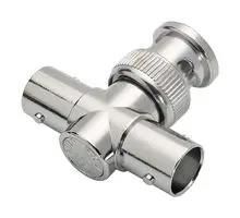 RF ADAPTER, BNC PLUG-2X BNC JACK, 50 OHM BA45