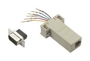 MODULAR ADAPTOR, D SUB PLUG-RJ12 JACK RBA096M