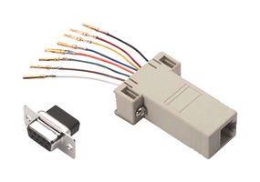 MODULAR ADAPTOR, D SUB RCPT-RJ45 JACK RBA098F