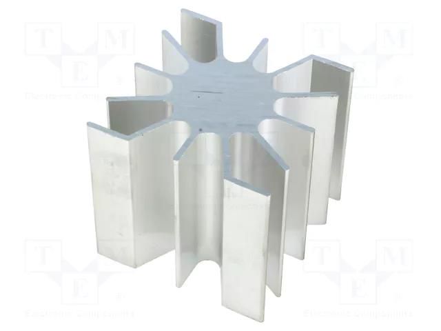 Heatsink; LED; L: 51.5mm; W: 51mm; Ø: 26mm; H: 50mm FISCHER ELEKTRONIK SK4650AL