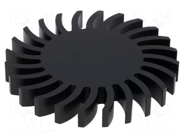 Heatsink; LED; Ø: 85mm; H: 10mm; 2.25K/W; black FISCHER ELEKTRONIK SK57210