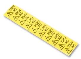 LABEL, 230VAC, CARD OF 10 13027