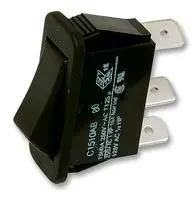 ROCKER SWITCH, SPDT, BLACK C1510AB BLK