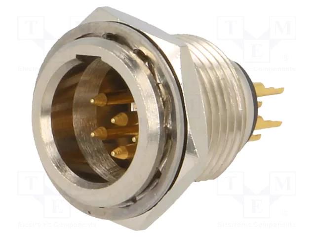 Connector: XLR mini; socket; male; PIN: 6; soldering; 1.2A; 0.38mm2 AMPHENOL AG6MCC