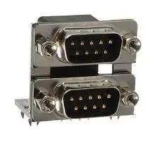 STACKED D-SUB CONN, DE, RCPT-RCPT, 9POS 189-009-513R491