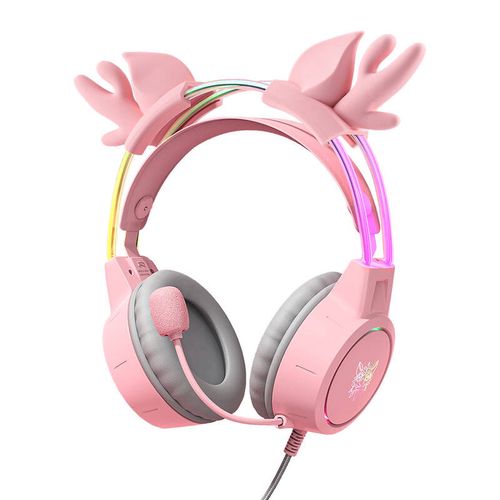 ONIKUMA X15Pro Gaming Headphones Pink/Deer Horns, ONIKUMA X15 Pro Pink