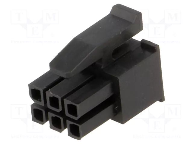 Connector: wire-board; plug; female; PIN: 6; Micro MATE-N-LOK; 3mm TE Connectivity 794617-6