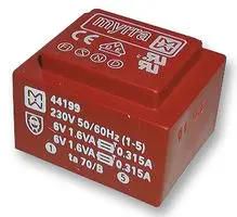 TRANSFORMER, 3.2VA, 230V, 2 X 15V 44202