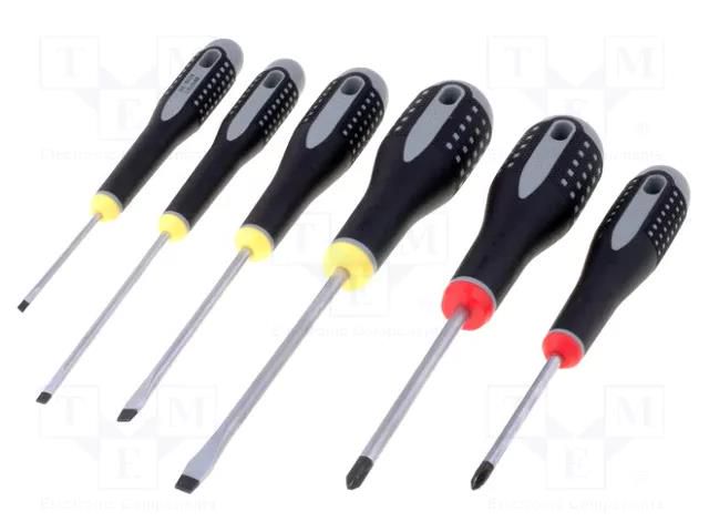 Kit: screwdrivers; Phillips cross,slot; cardboard packaging BAHCO SA.BE9881