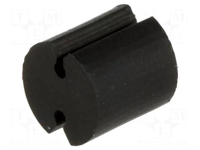 Spacer sleeve; LED; Øout: 5mm; ØLED: 5mm; L: 5mm; black; UL94V-2 FIX&FASTEN FIX-LEDT-5