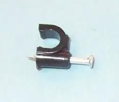 CABLE CLIP, POLYETHYLENE, 6MM, BLACK ROUND 6.0MM BLK