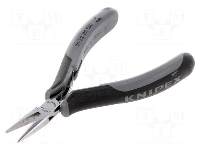 Pliers; half-rounded nose; ESD; Pliers len: 115mm KNIPEX KNP.3522115ESD