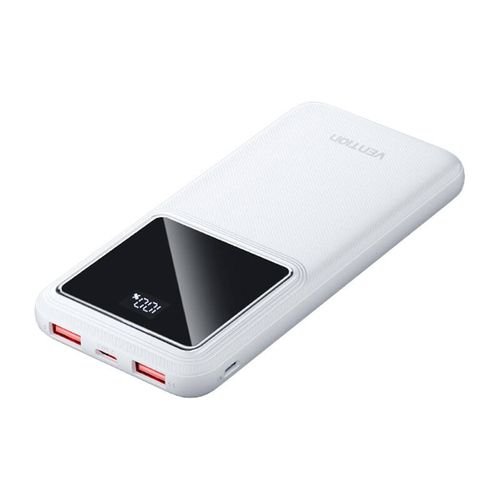 Powerbank, Vention, FHKW0,10000mAh, Micro-USB, USB-C, 2xUSB-A, 22.5W (white), Vention FHKW0