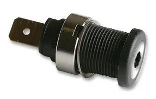 SOCKET, 4MM, SHROUDED, BLACK, PK5, SEB 972356100