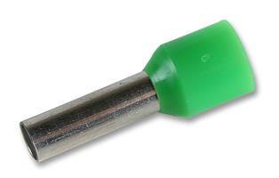 FERRULE, 10AWG, 20MM, NYLON, GREEN,PK100 E6012-GREEN