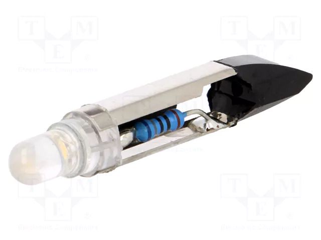 LED lamp; white; T6,8; 12VDC; 12VAC POLAM-ELTA LW-T6.8-12AC/DC