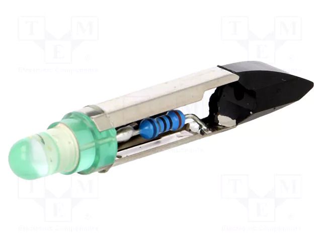 LED lamp; green; T6,8; 12VDC; 12VAC POLAM-ELTA LG-T6.8-12AC/DC