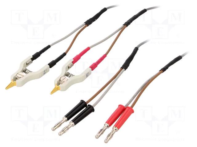 Kelvin cable; Len: 1.2m; banana plug 4mm x4,Kelvin vice x2 GW INSTEK GTL-108A