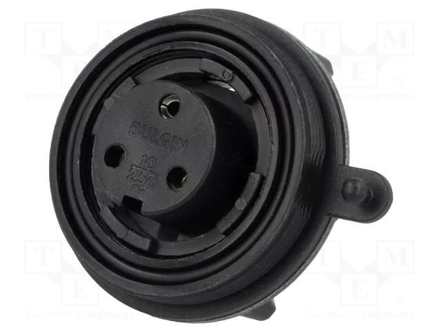 Connector: circular; socket; female; PIN: 3; 12A; 250V; IP68; UL94V-0 BULGIN PX0730/S