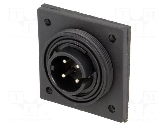 Connector: circular; socket; male; PIN: 4; 10A; 250V; IP68; UL94V-0 BULGIN PX0766/P
