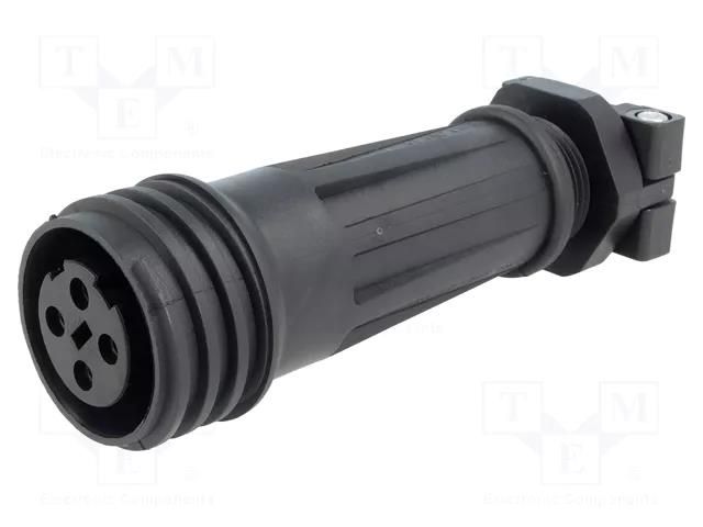 Connector: circular; plug; female; PIN: 4; 32A; 600V; Buccaneer 900 BULGIN PXA921/04/S