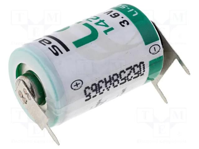 Battery: lithium; 1/2AA; 3.6V; 1200mAh; non-rechargeable SAFT SAFT-LS14250PFR