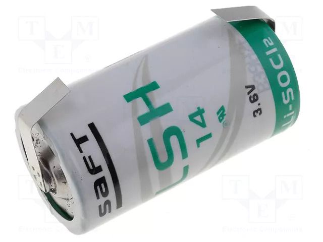 Battery: lithium; C; 3.6V; 5800mAh; Ø26x50mm; soldering lugs SAFT SAFT-LSH14CNR
