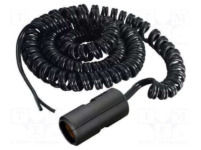 Cigarette lighter socket extension cord; Sup.volt: 12÷24VDC; 8A PRO CAR PROCAR-67888000