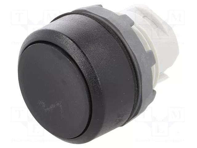 Switch: push-button; 22mm; Stabl.pos: 1; black; none; IP66; flat ABB MP1-10B