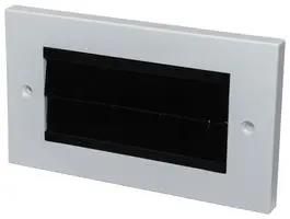 BRUSH FACEPLATE, 2MOD, ABS, BLK/WHT KP4BRBKWH