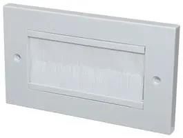 BRUSH FACEPLATE, 2MOD, ABS, WHT KP4BRWHWH