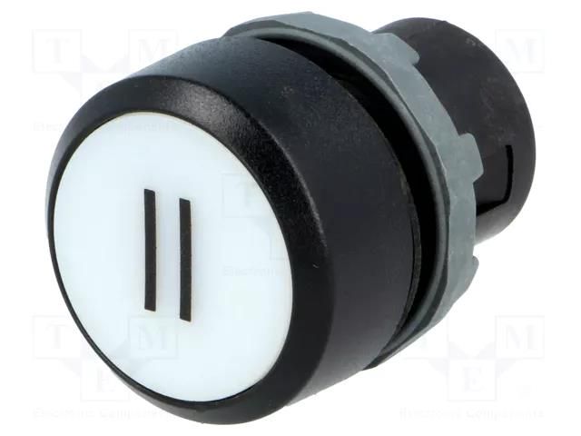 Switch: push-button; 22mm; Stabl.pos: 1; white; none; IP66; flat ABB KPR1-103W