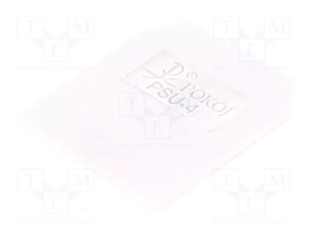 End/partition plate; grey; polyamide; 1mm POKÓJ PSU-4-GY
