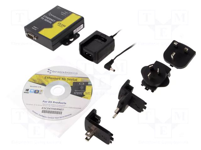 Serial device server; Number of ports: 2; 5÷30VDC; screw type BRAINBOXES ES-246