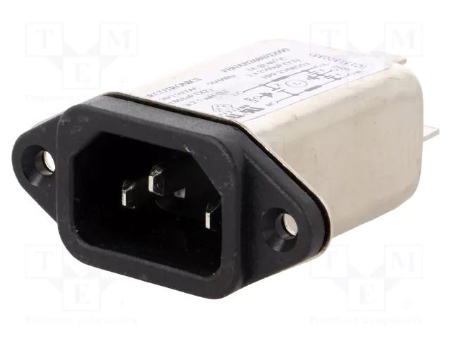 Connector: AC supply; socket; male; Inom: 3A; Ir: 0.5mA; 250VAC KEMET CS-001F/3/N